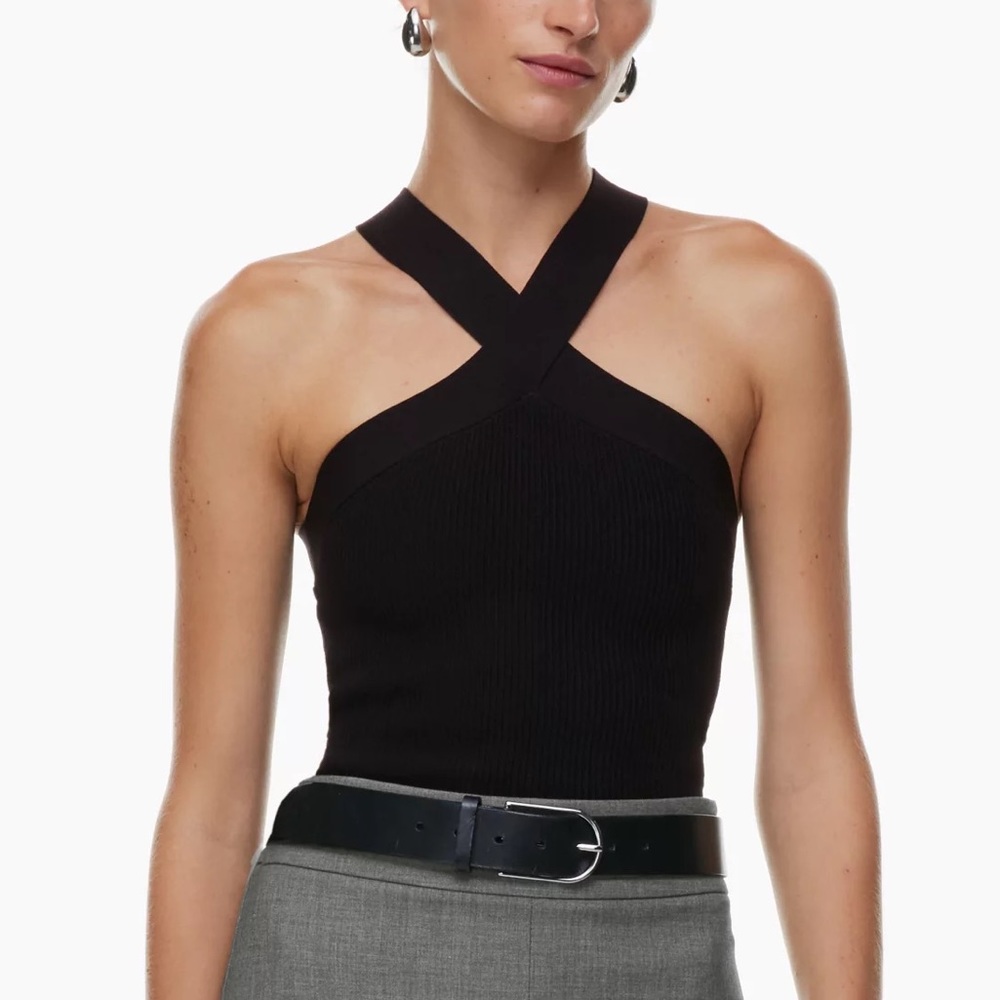 NWT Aritzia Sculpt Knit Criss Cross Tank